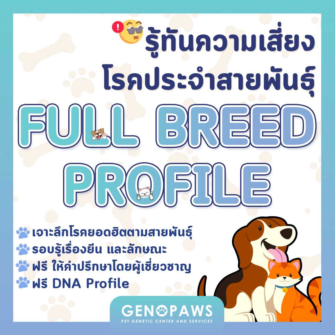 [GENOPAWS: DNA Test Kit] Full Breed Package - รู้ทันความเสี่ยงโรคประจำสายพันธุ์