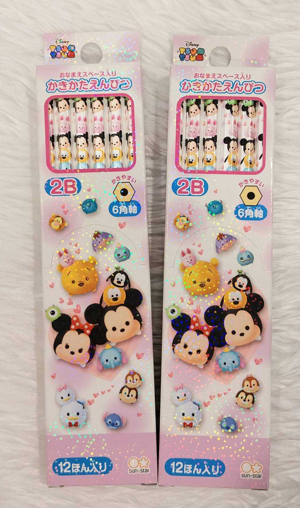 Sun-Star ดินสอไม้ 2B ลายดิสนีย์ Made in Japan ของแท้ 100%