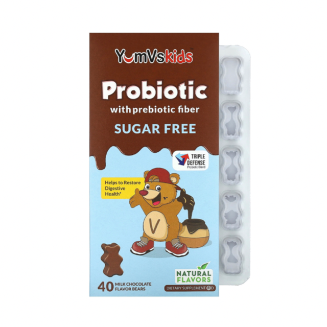 วิตามินYumvs  Probiotics with prebiotic fiber สูตร sugar free สำหรับเด็ก
