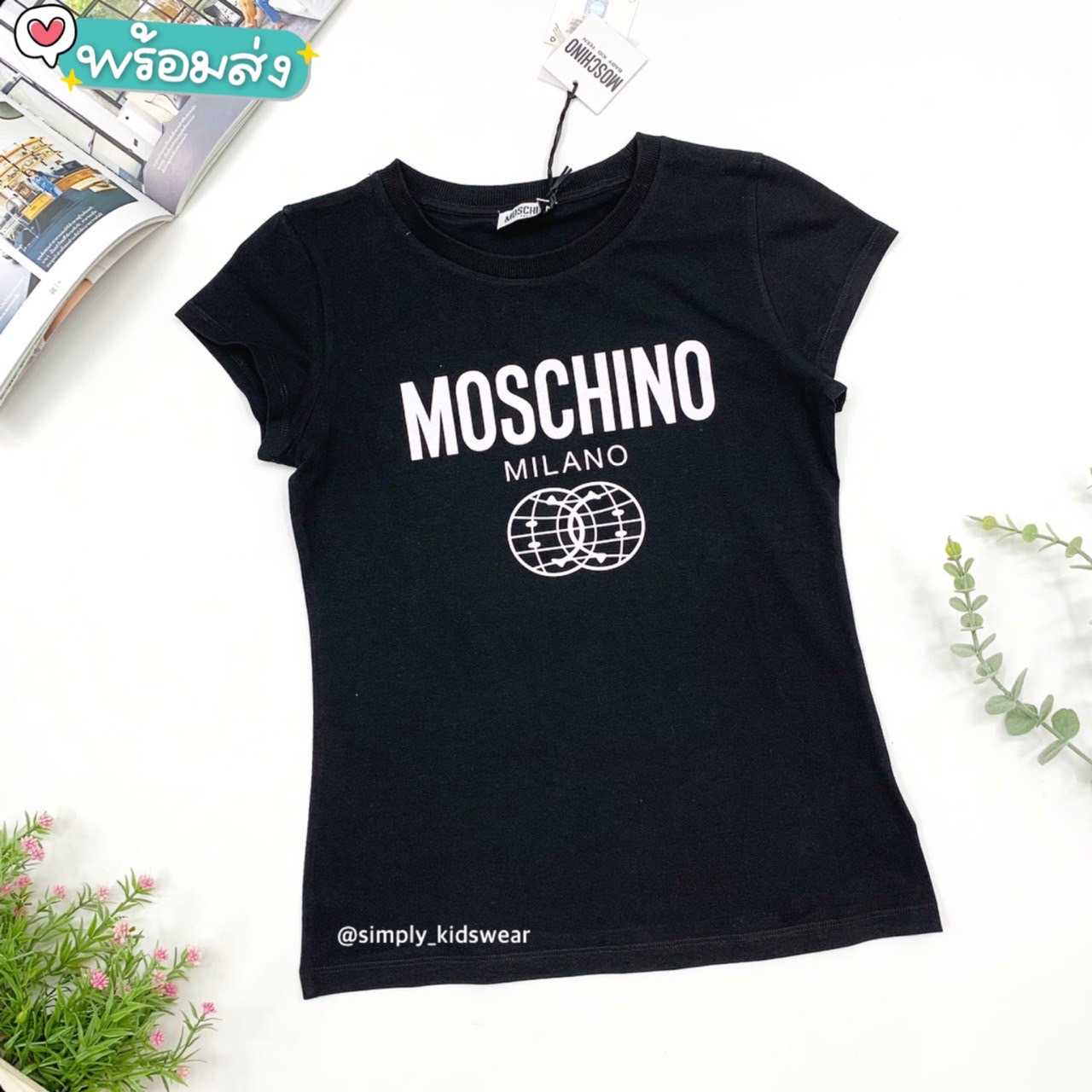 พร้อมส่ง Moschino Girl T-Shirt Black