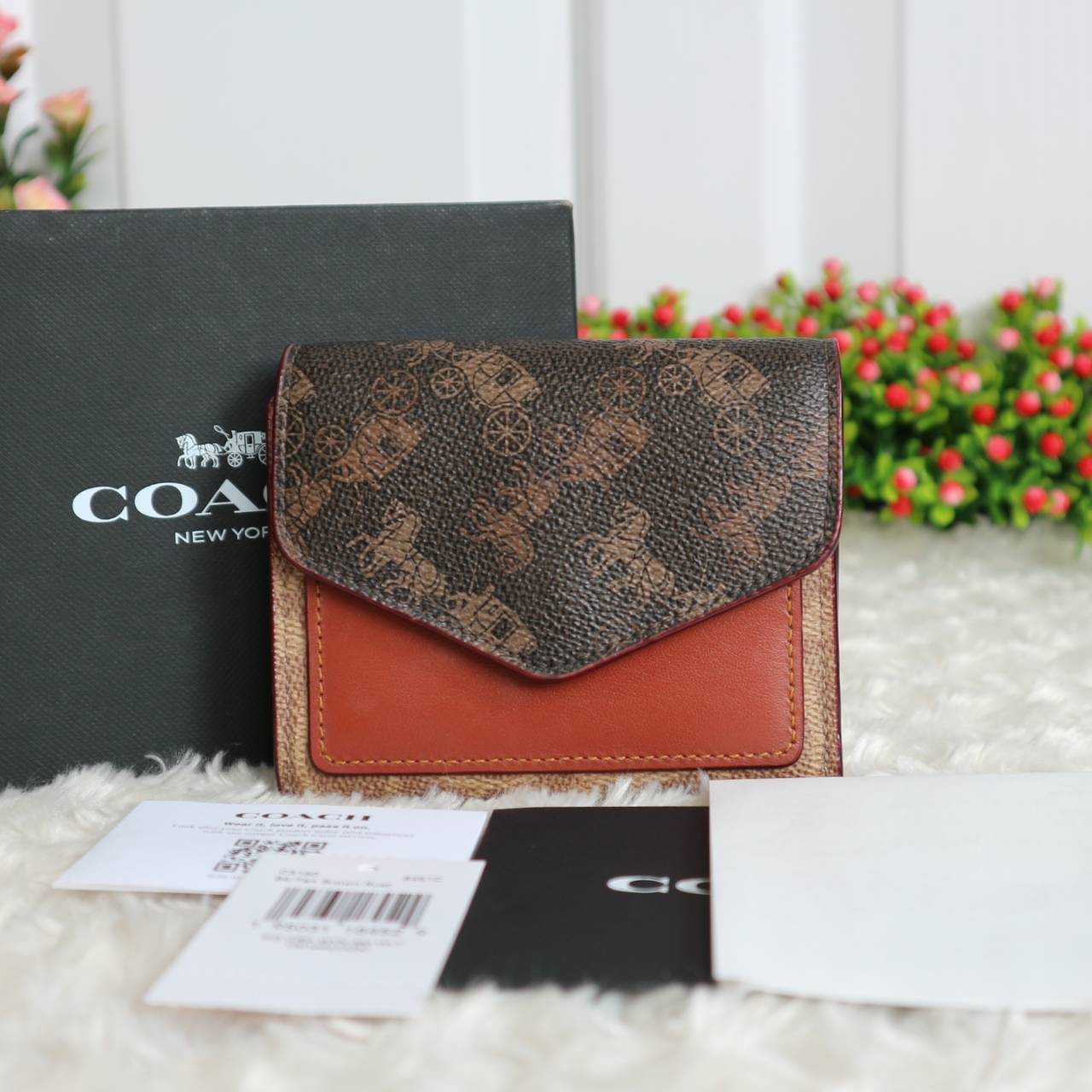 Coach WYN SMALL WALLET WITH HORSE AND CARRIAGE PRINT LINE SHOPPING