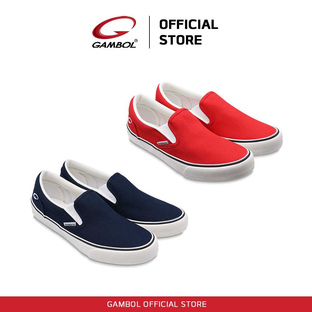 GAMBOL แกมโบล รองเท้าผ้าใบ สลิปออน รุ่น GB82128 / GB82129 Size 36-44