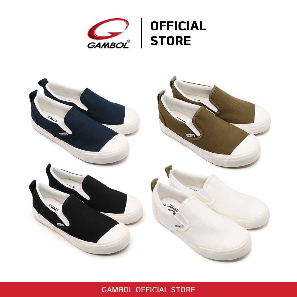 GAMBOL แกมโบล รองเท้าผ้าใบสลิปออนชายหญิง รุ่น GB82132 / GB82133 Size 36-44