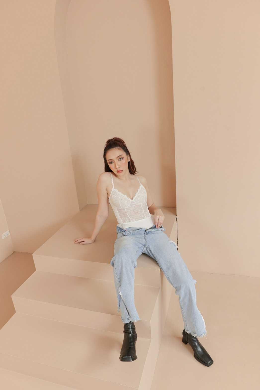 ชุดชั้นใน BODYSUIT บอดี้สูท สีขาว