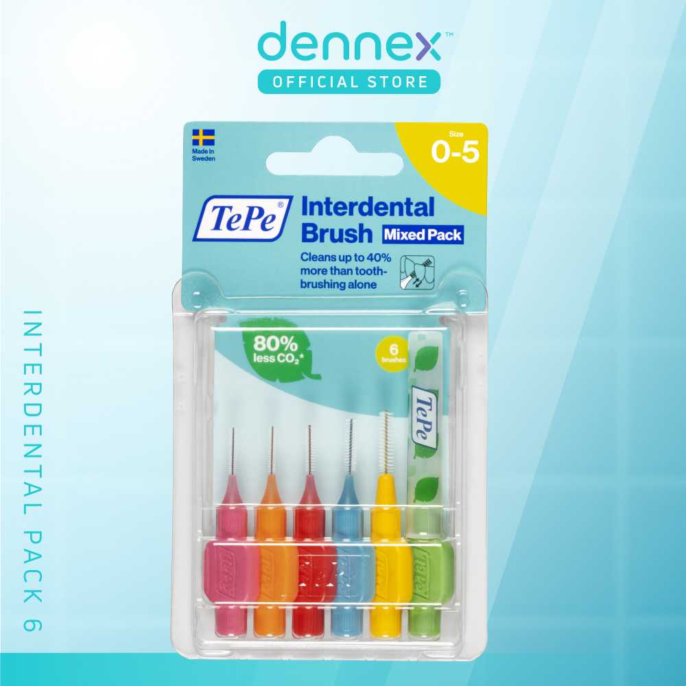 แปรงซอกฟัน TePe Interdental Brush original 6 ชิ้น/แพ็ค