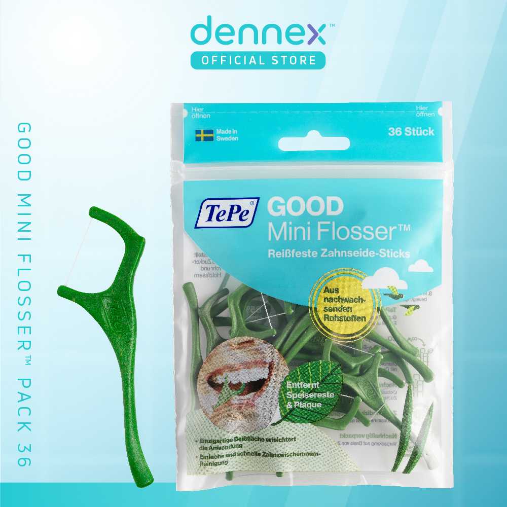 ไหมขัดฟันพร้อมด้ามจับ TePe GOOD MINI Flosser 36 ชิ้น/ถุง