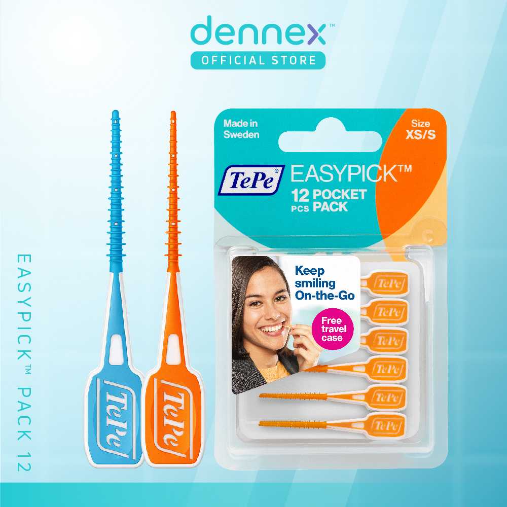 ไม้จิ้มฟันซิลิโคน TePe Easypick Pocket Pack แพ็ค 12 ชิ้น