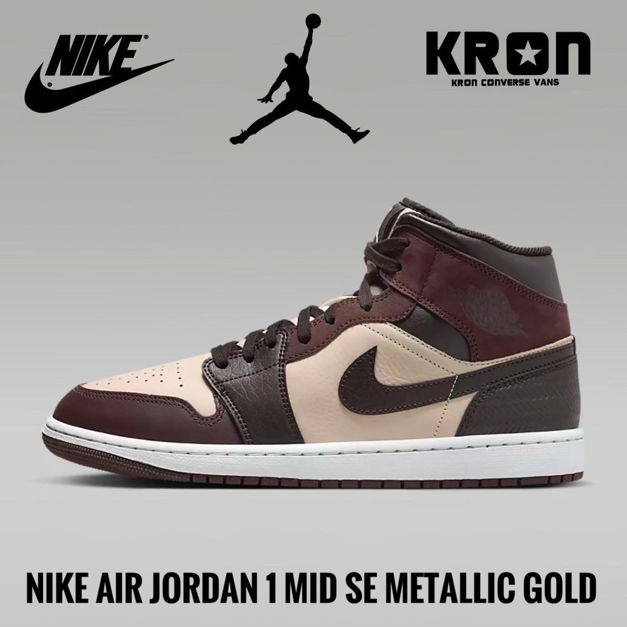 Nike Air Jordan 1 Mid SE Metallic Gold