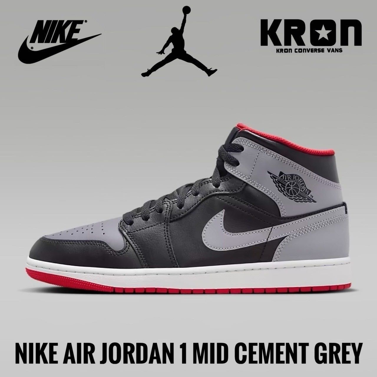 Nike Air Jordan 1 Mid Cement Grey