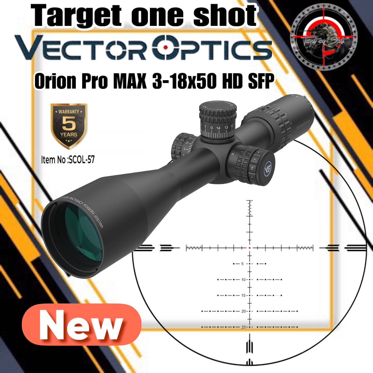 VECTOR OPTICS  Orion Pro MAX 3-18x50 HD SFP 