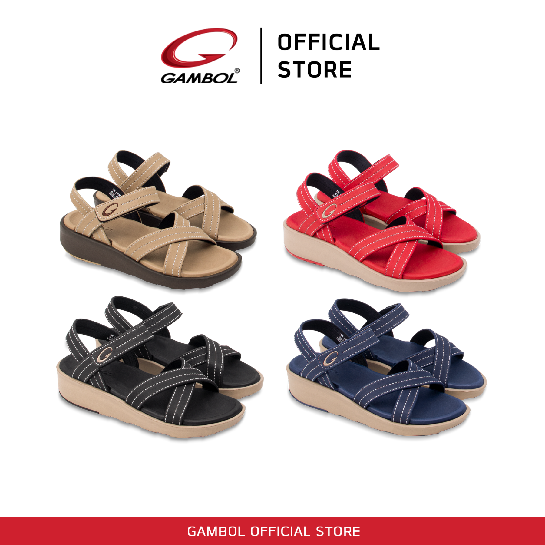 GAMBOL แกมโบล รองเท้าแตะรัดส้นหญิง รุ่น GW45045 Size 36-39