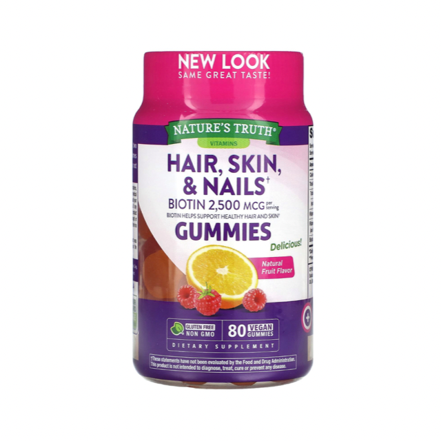  วิตามินสำหรับผู้ใหญ่ Hair skin & nail gummies  +Biotin จาก USA