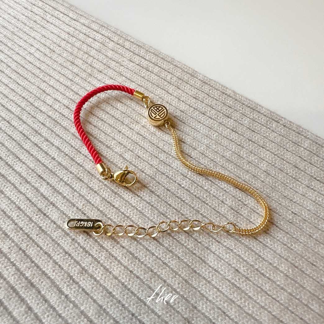 สร้อยข้อมือ THER-285 🧧🪭Lucky🌈สี gold #ขายดี  #NEW