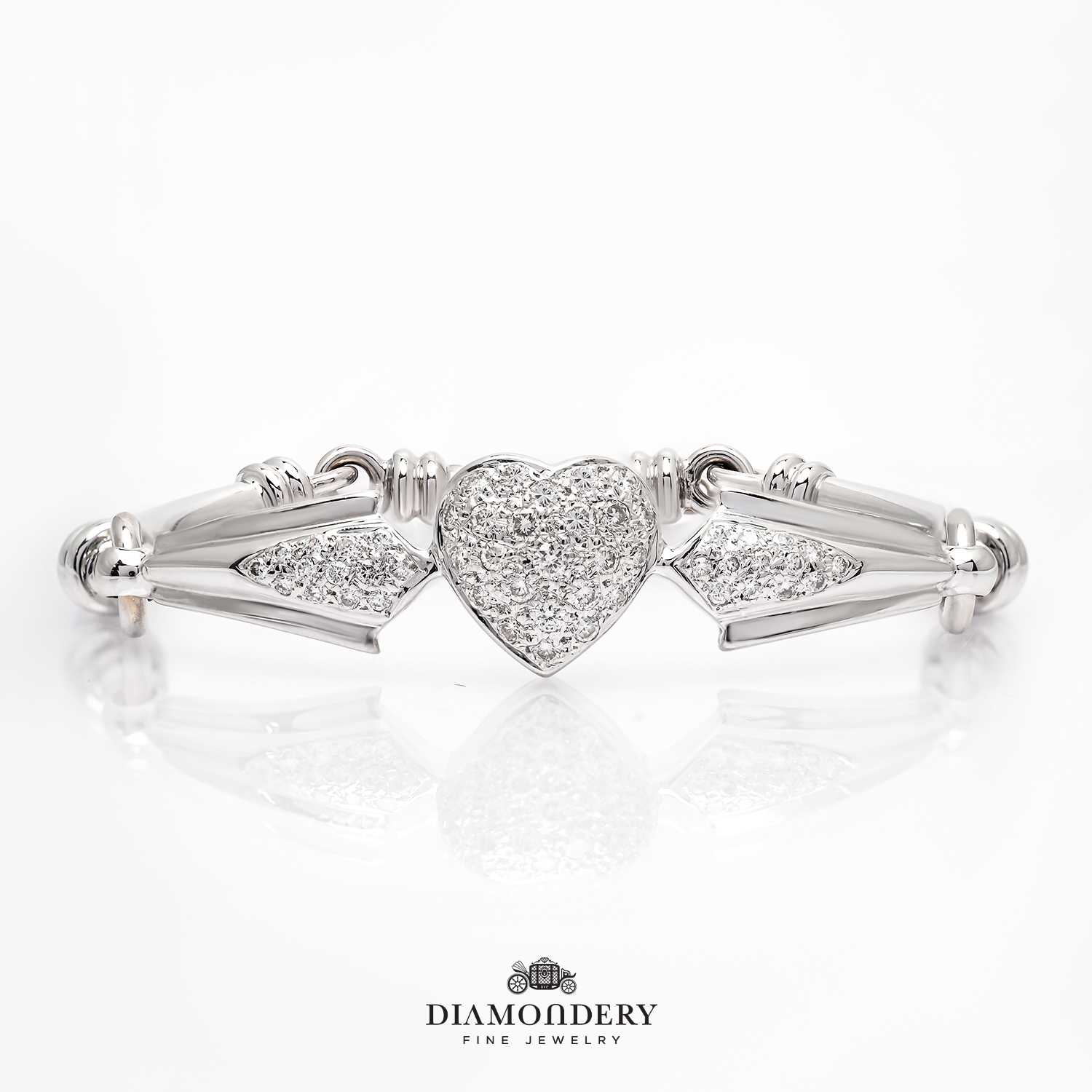 กำไลเพชร Heart Diamond Bangle