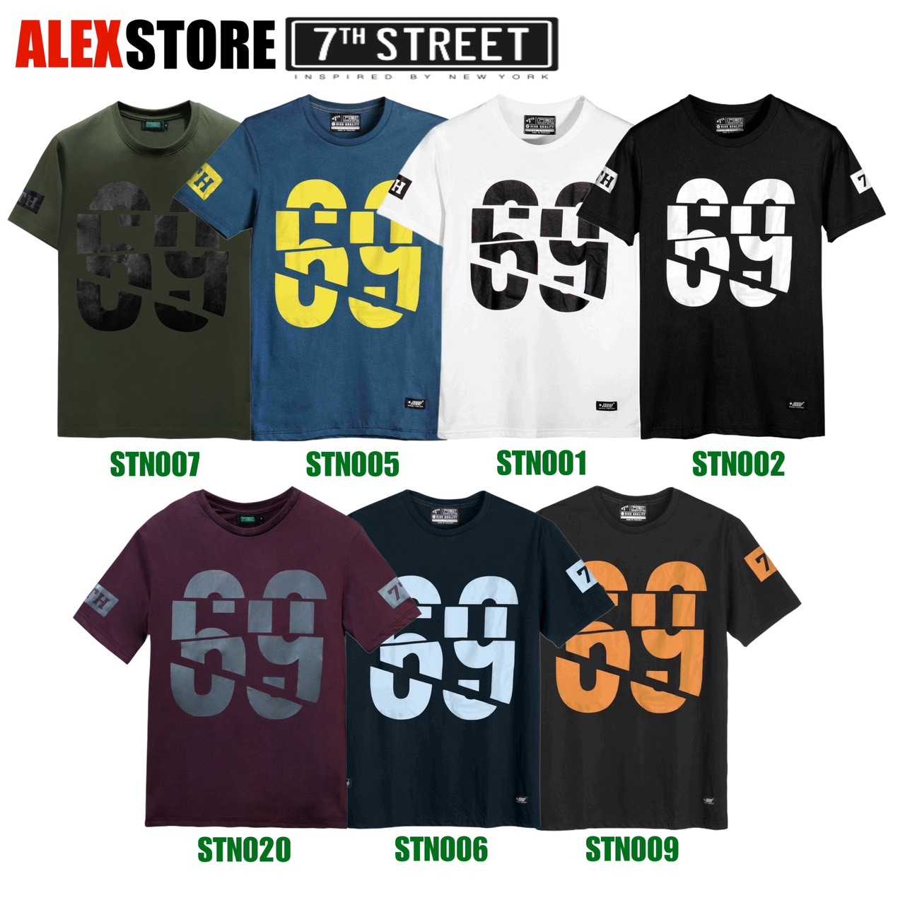 เสื้อยืด 7th Street (ของแท้) รุ่น STN T-shirt Cotton100%