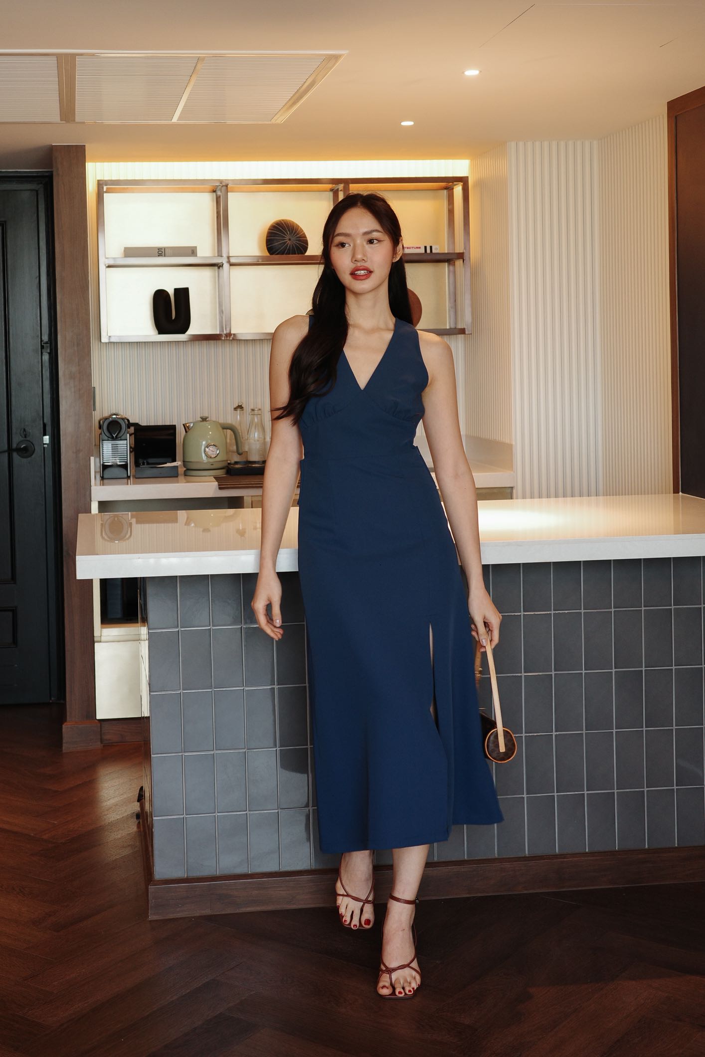 Jane Bridesmaid Dress - Navy สีกรม ใหม่
