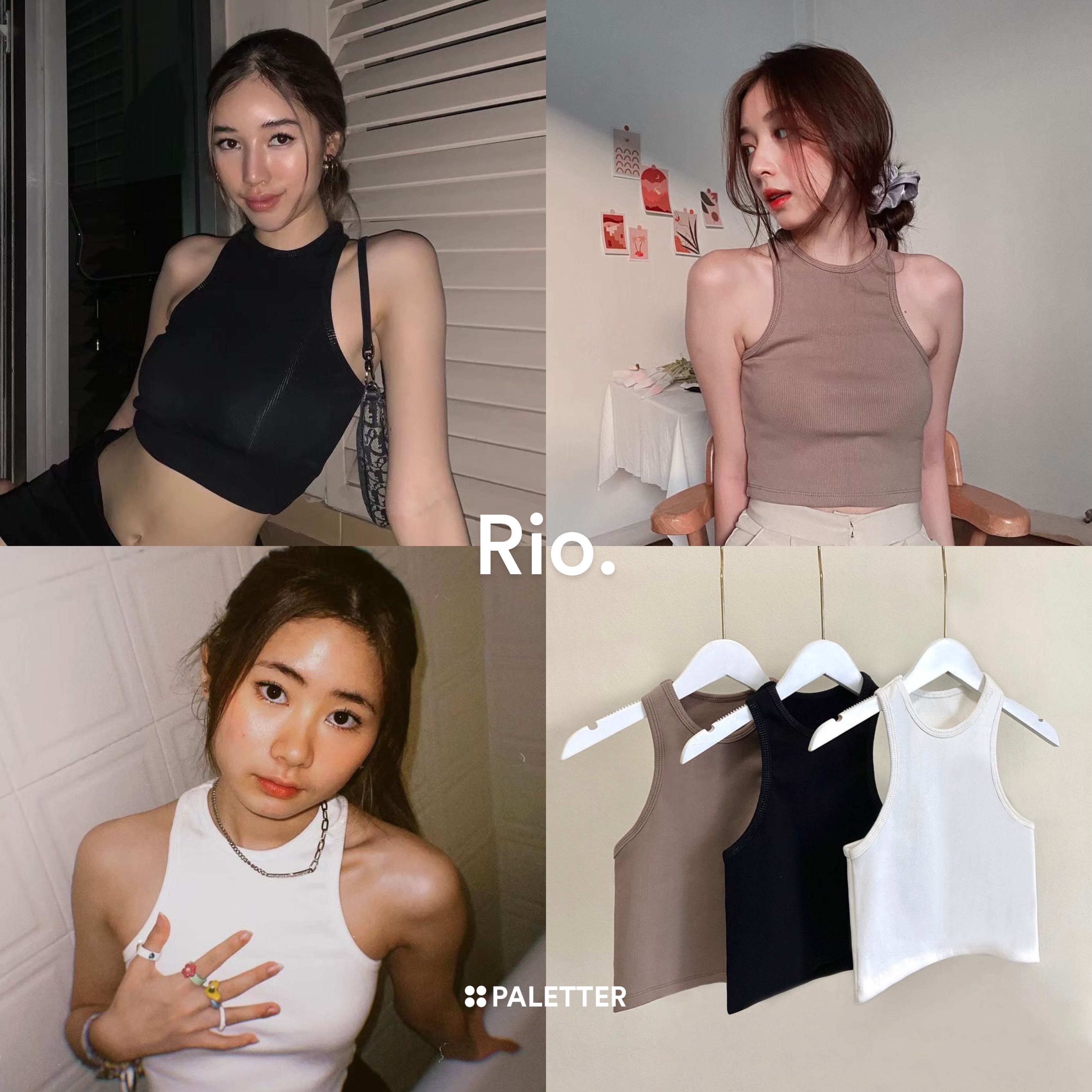 RIO Top - PALETTER | เสื้อครอปเบสิก เว้าหลัง