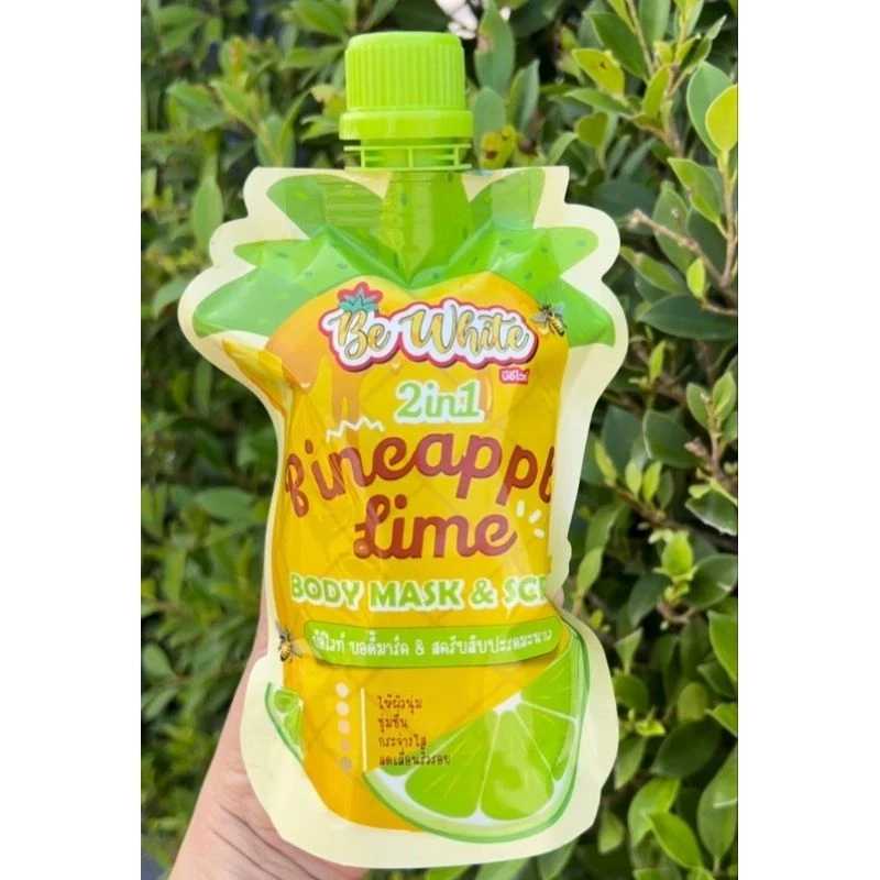 Be White Pineapple & Lime Body Mask & Scrub 500g. แพ็คเกจใหม่
