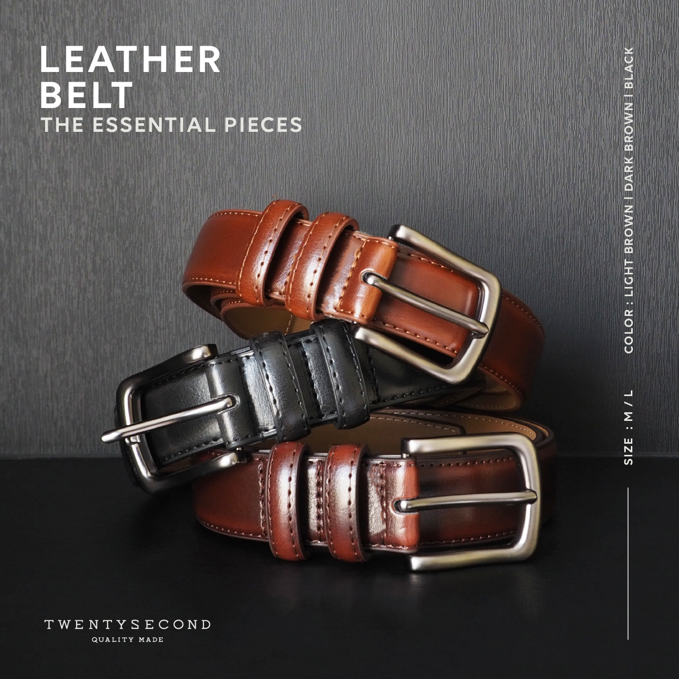 LEATHER BELT 03 เข็มขัดหนังแท้