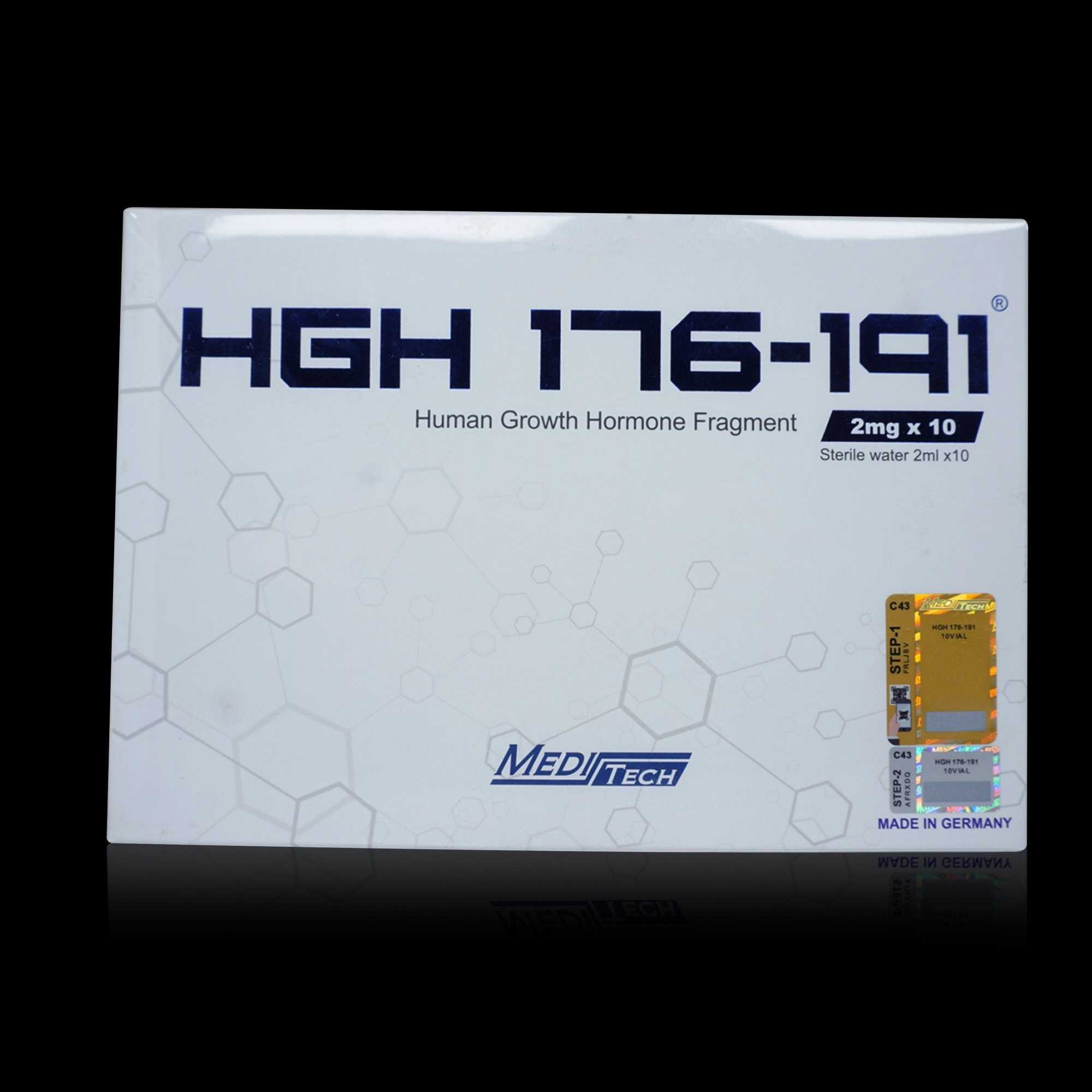 HGH 176-191 Human Growth Hormone Fragment  2 mg/vial, 10 vials/box