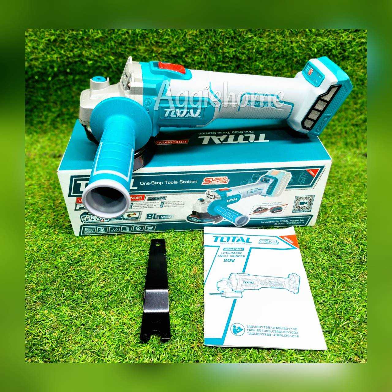 TOTAL เครื่องเจียร์ ไร้สาย 4 นิ้ว 20V. รุ่น TAGLI201008 (ตัวเปล่า) มอเตอร์ Brushless