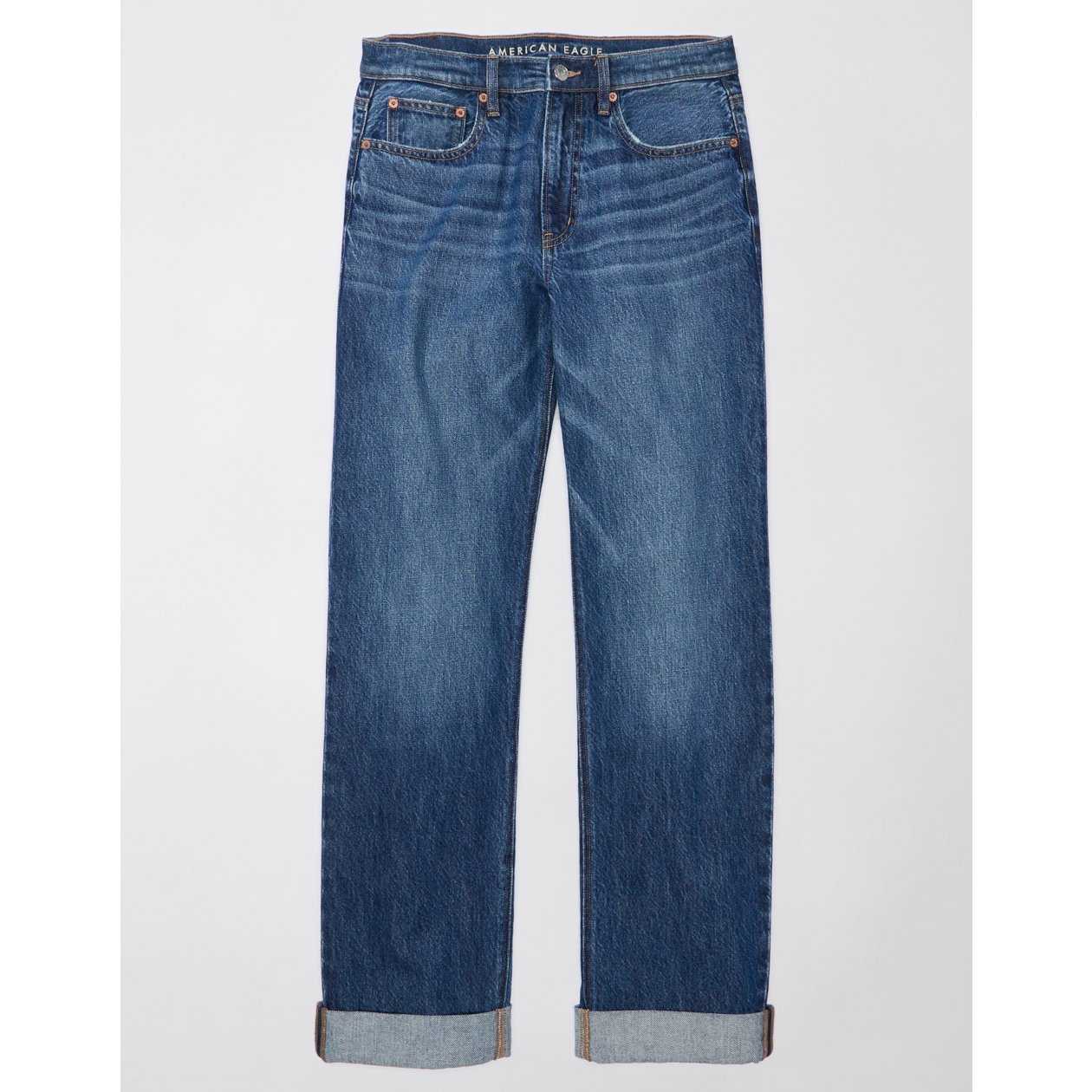 กางเกงยีนส์ ผู้หญิง LOW-RISE BAGGY STRAIGHT JEANS ( 043-4589-516 )