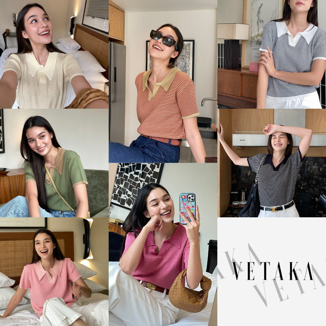 VETAKA YOURS Knitted polo (เสื้อโปโลไหมพรม ทอลาย)