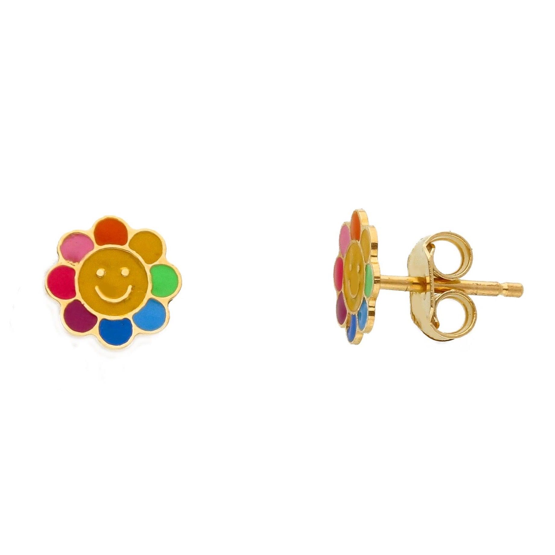 EARRINGS - Rainbow Daisy