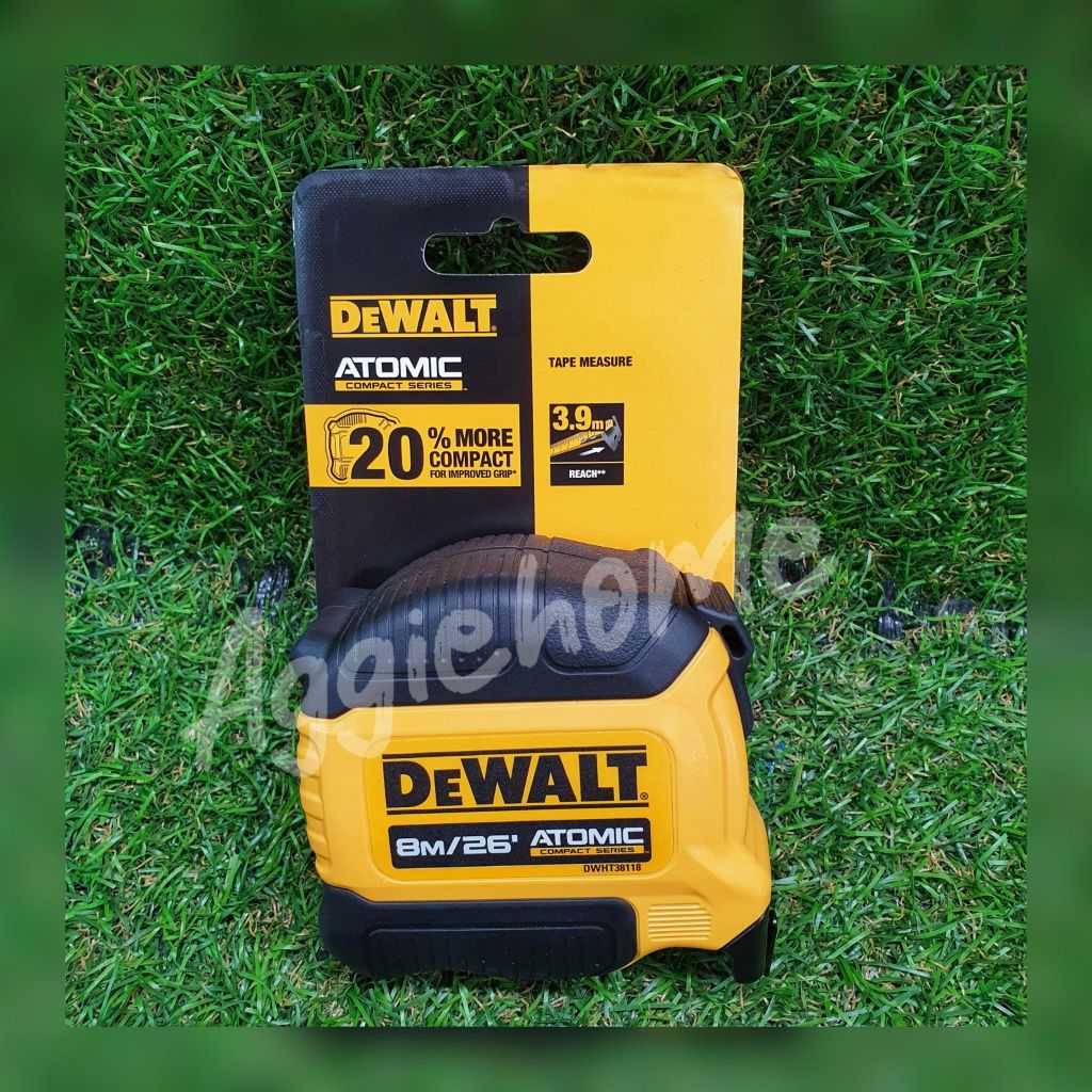 DEWALT ตลับเมตร Atomic รุ่น DWHT38118-30 (สีเหลือง) ขนาด 8 เมตร ตลับเมตร สายวัด