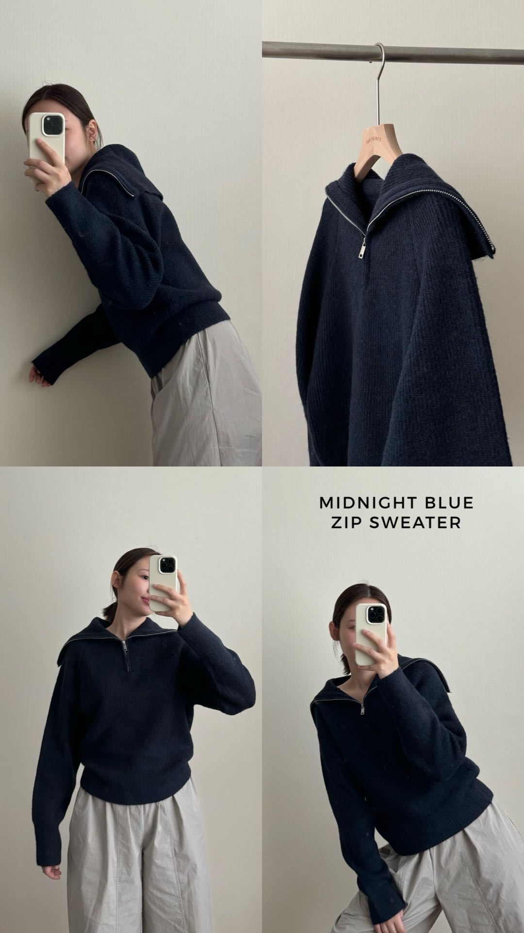 fadthings : MIDNIGHT BLUE zip sweater 🌚