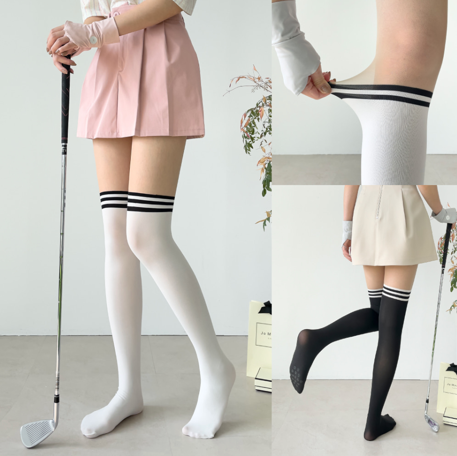 ถุงน่องกันแดดทูโทน แบบมีถุงเท้าในตัว   ใส่ออกมาน่ารักมาก เกาหลีแท้🇰🇷  100%