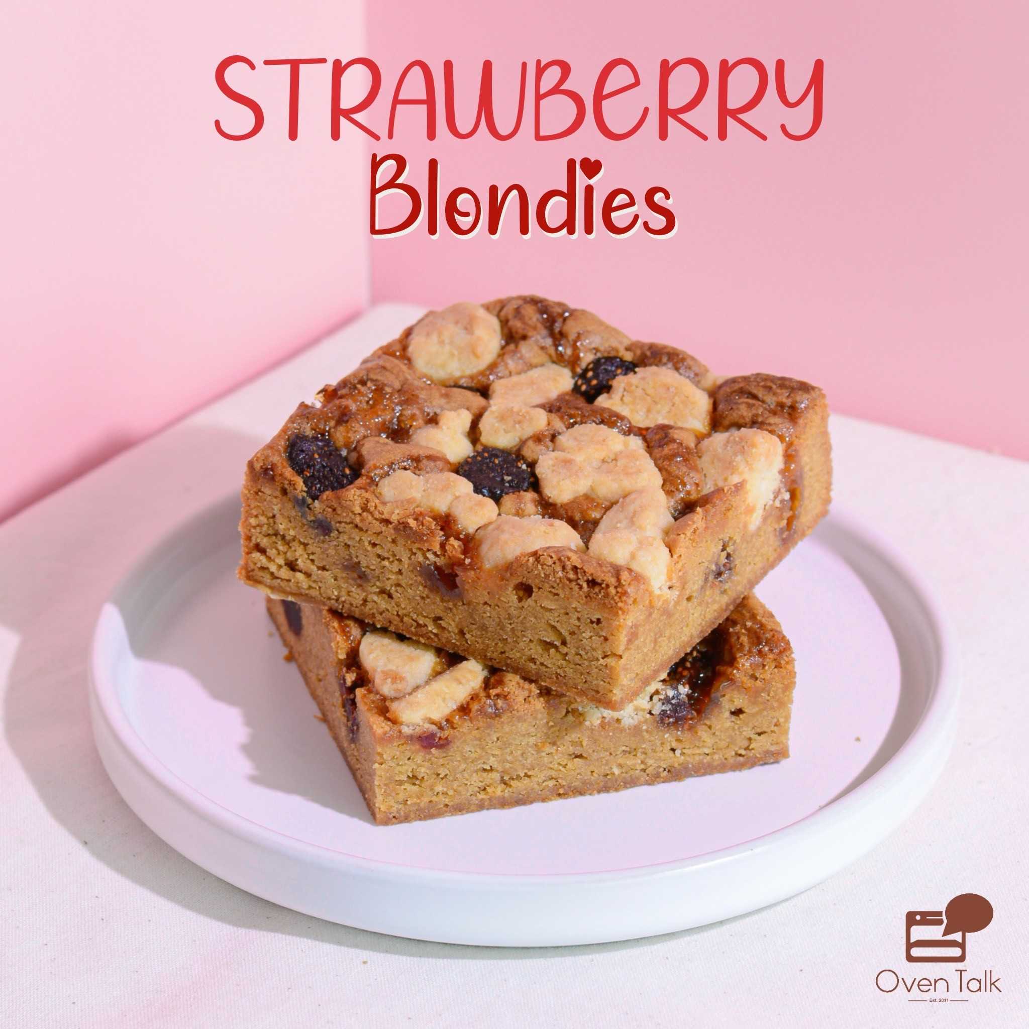 Strawberry Crumble Blondie ขนาด 3x3 นิ้ว
