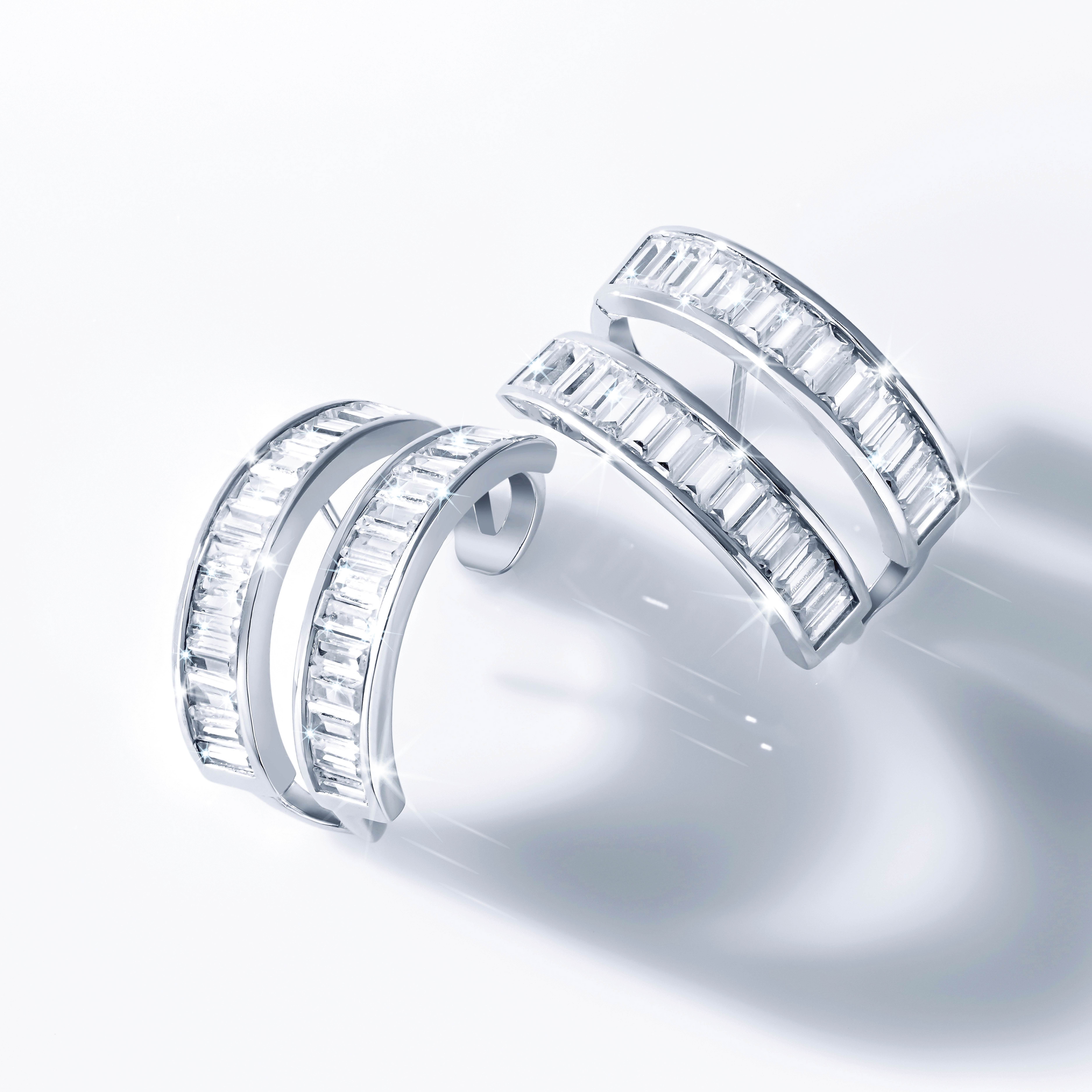 Double Baguette Earring