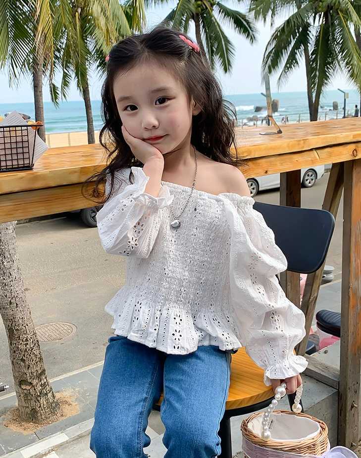 🌺เสื้อลูกสาวสม็อกแขนยาวลายลูกไม้ พร้อมส่ง