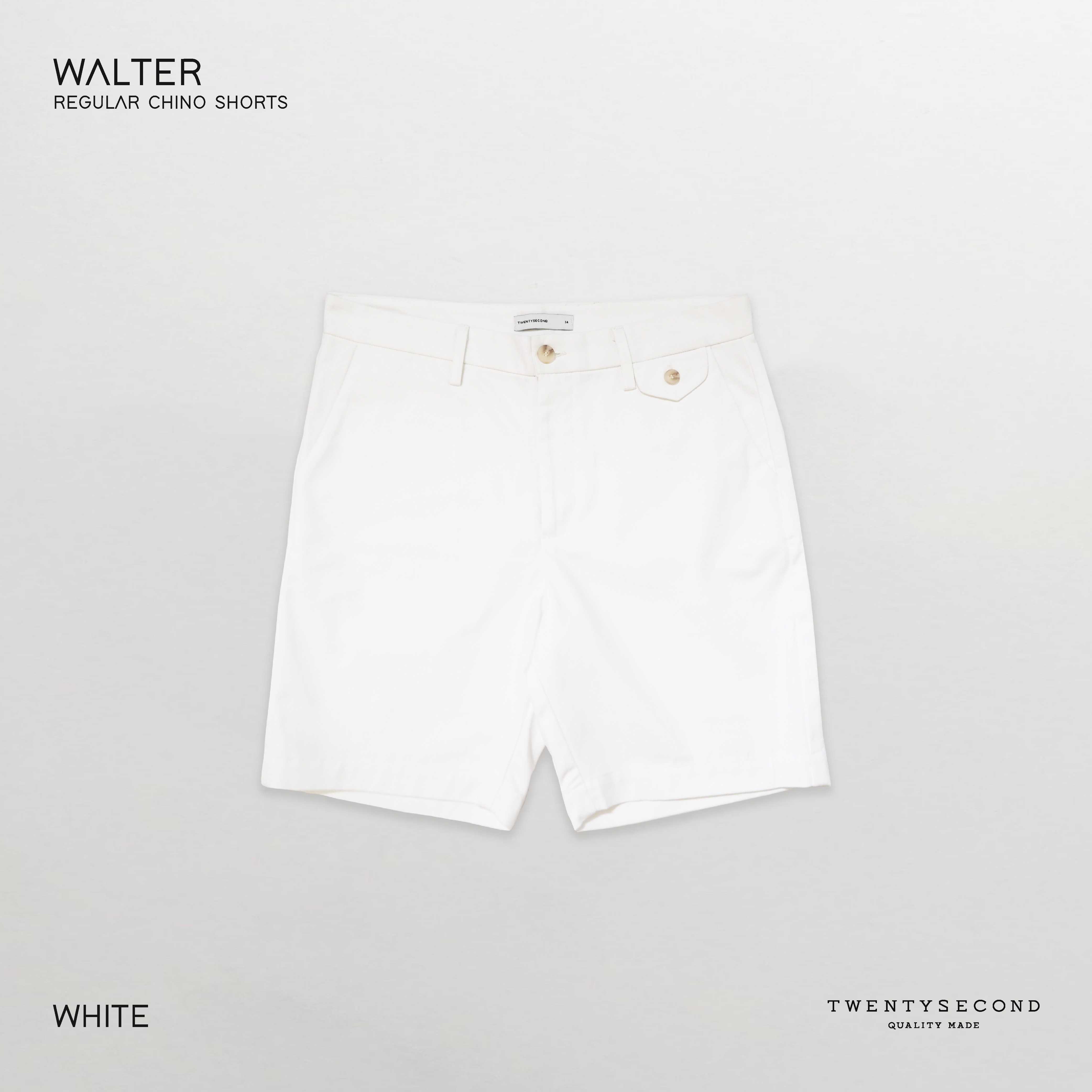 WALTER REGULAR CHINO SHORTS - WHITE