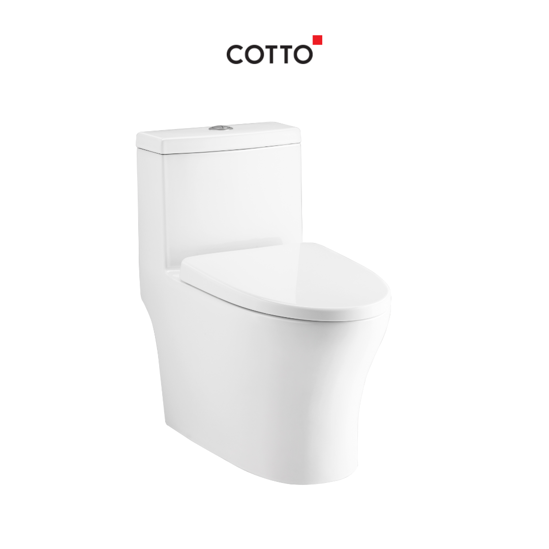 COTTO C11004H สุขภัณฑ์ชิ้นเดียว (ท่อลงพื้น) รุ่น พร้อมท์