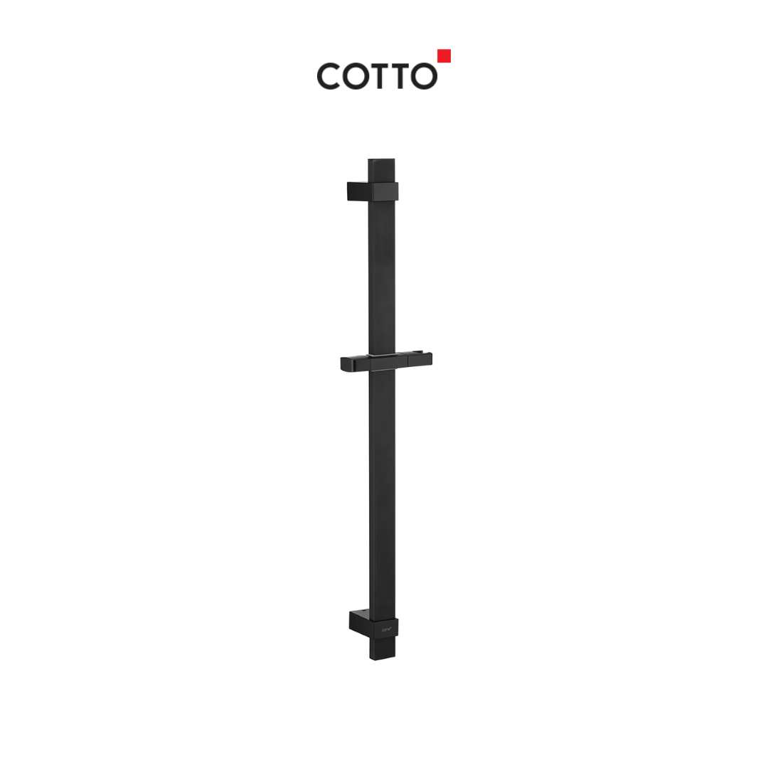 COTTO CT0136#BL ราวแขวนฝักบัวปรับระดับ สีดำ