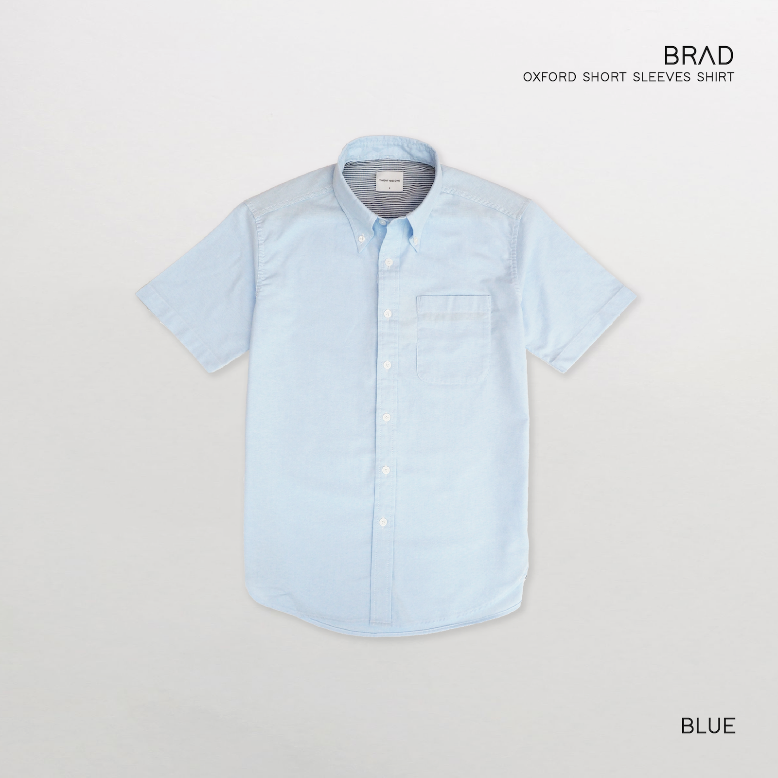 BRAD SHORT SLEEVES OXFORD SHIRT - BLUE