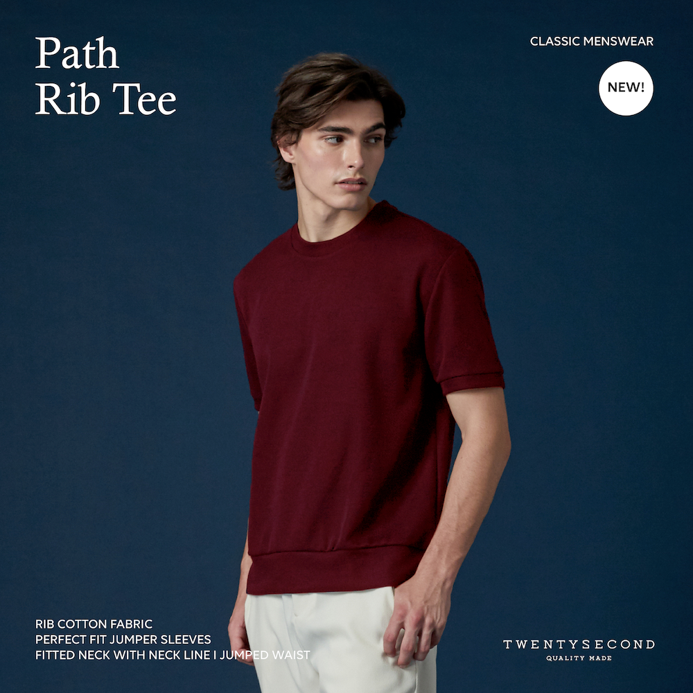 PATH RIB TEE - RED