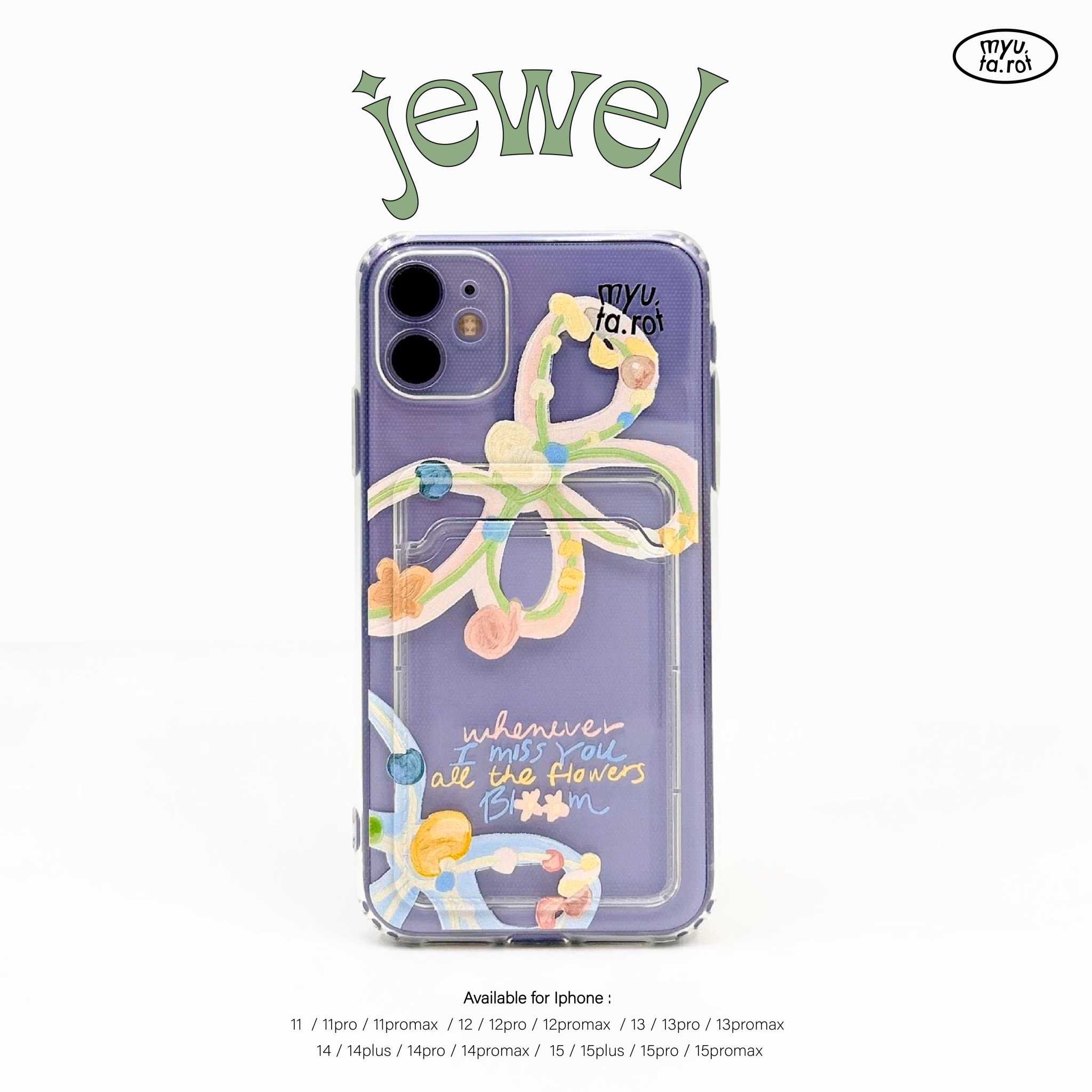 iPhone case with card holder - Jewel