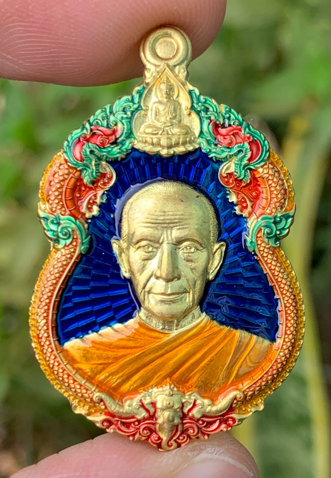 เหรียญเจ้าสัวพันล้านเนื้อทองระฆังลงยา