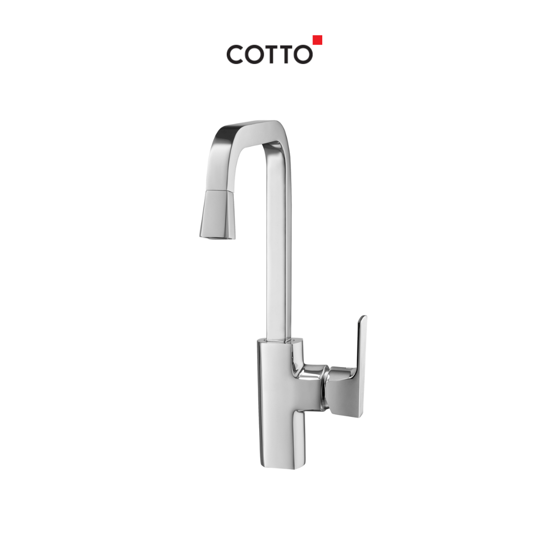 COTTO CT1183A ก๊อกอ่างซิงค์แบบก้านโยก รุ่น คิวบิก