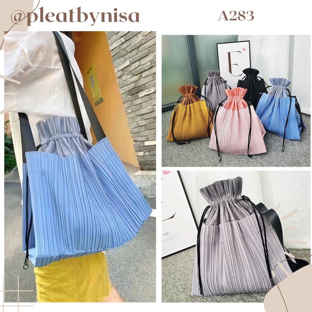 Peatbynisa A283 กระเป๋าอัดพลีท เนื้อผ้าPolyester100%