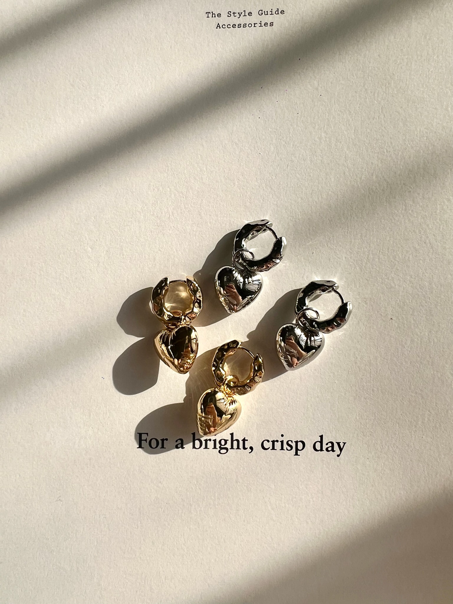 Rough heart earring