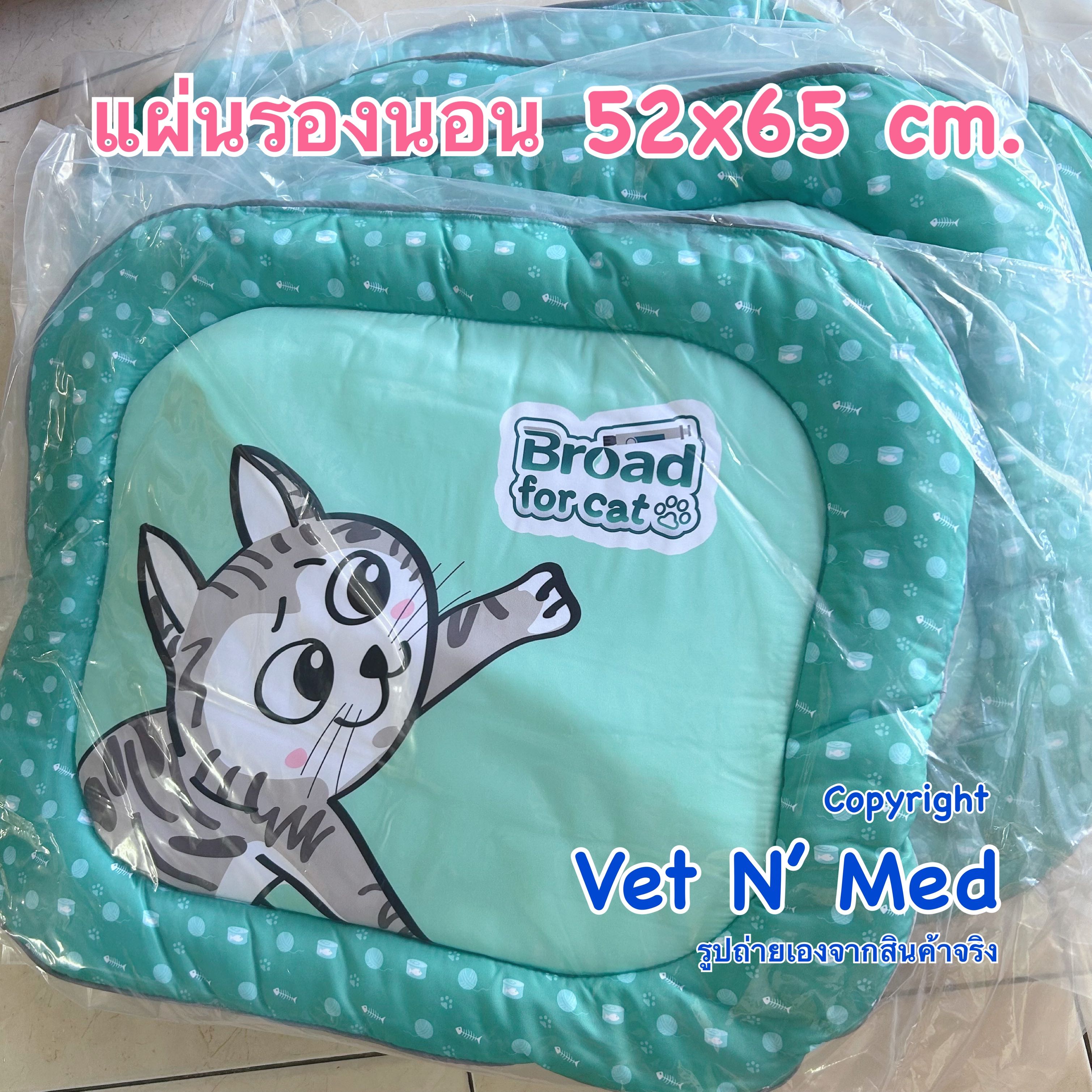 แผ่นรองนอน กันความร้อน/เย็น Flat Cushion pet bed (Green) ขนาด 52X65 cm. (1อัน)