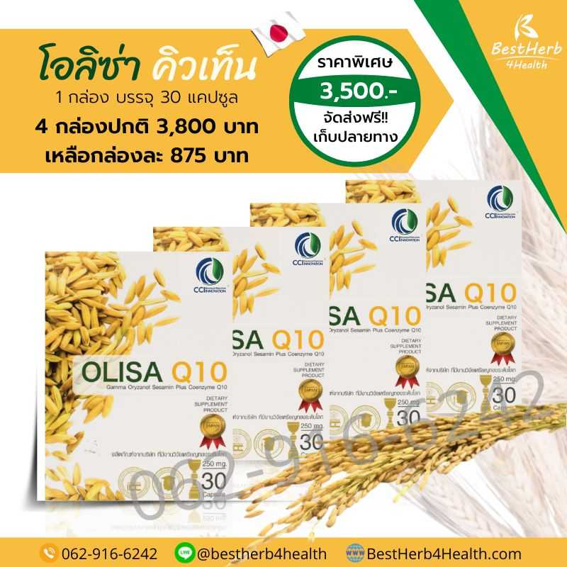 Olisa Q10 โอลิซ่า คิวเท็น ดูแลหลอดเลือดสะอาด ขจัดไขมัน หลับลึก