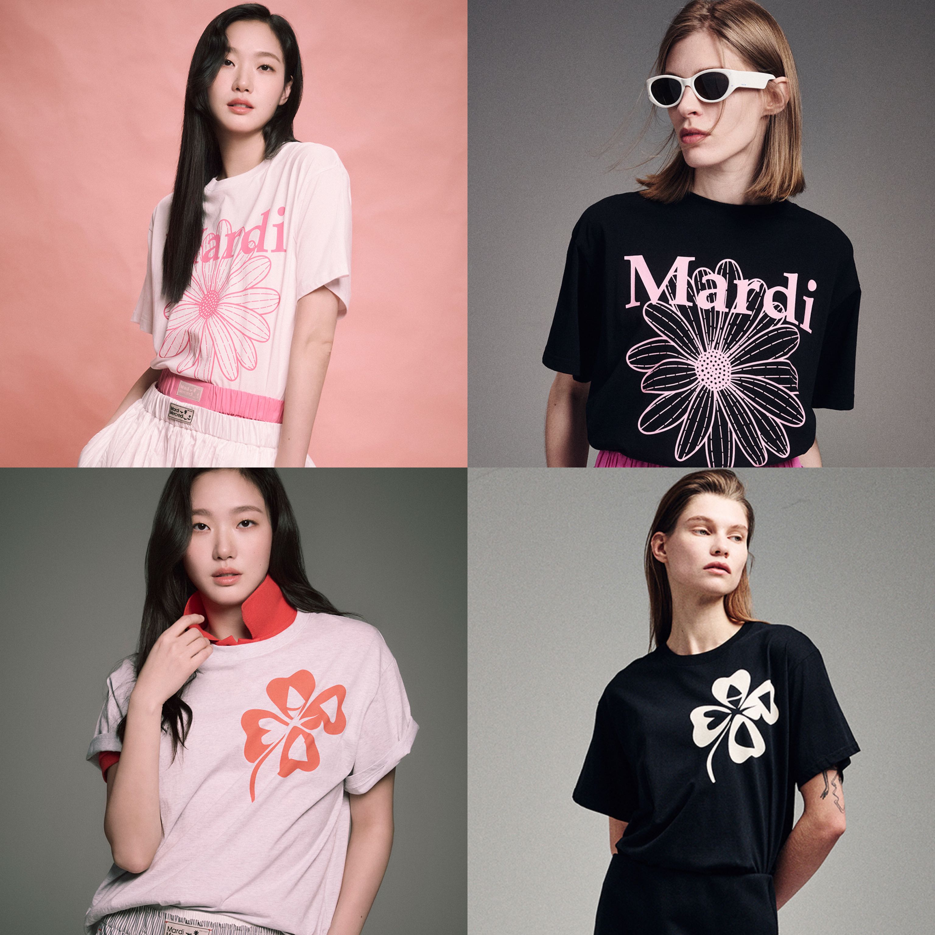 [PREORDER] MARDI MERCREDI TSHIRT FLOWERMARDI / TSHIRT CLOVERMARDI_HEATHER RED ค่าส่งในไทย 50 แฟลช