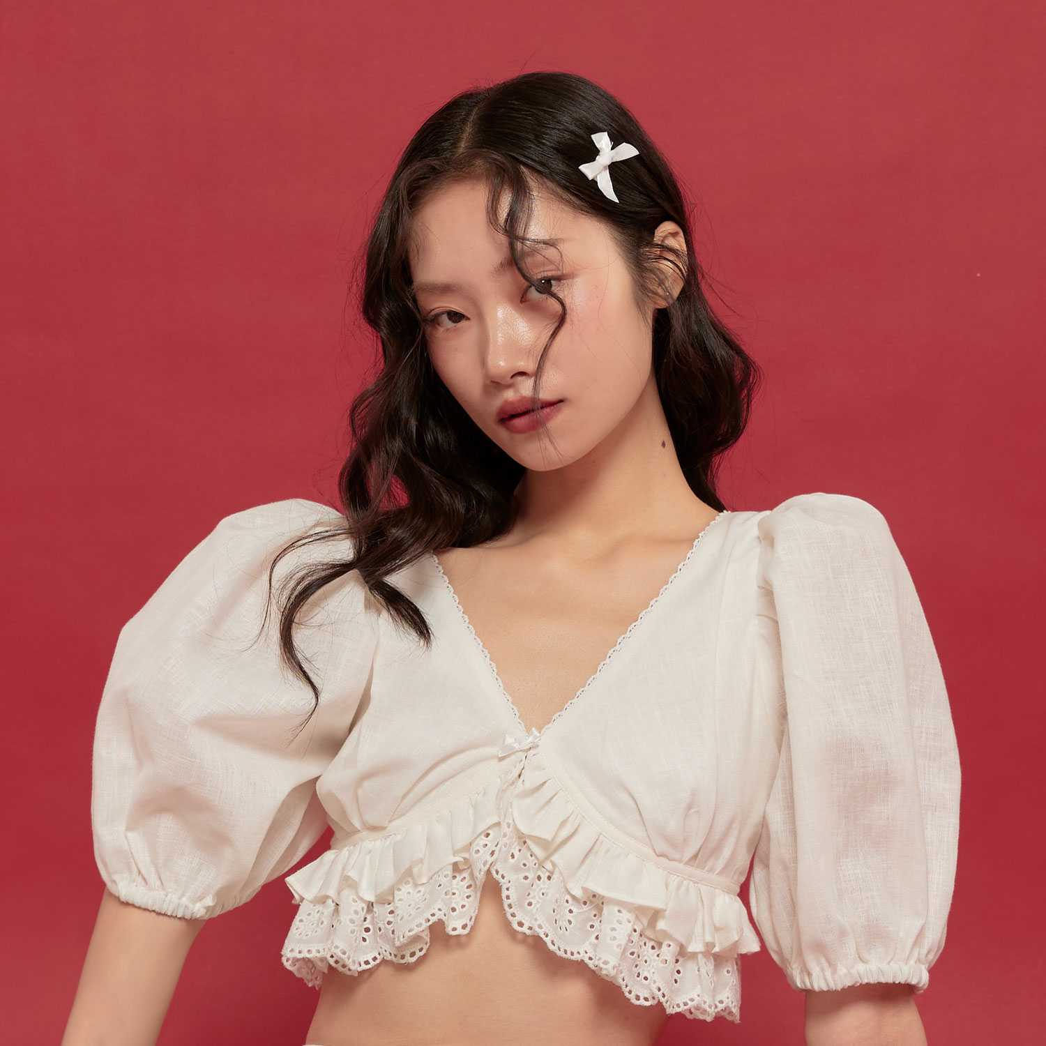 Cupid Crop Top (Ecru)