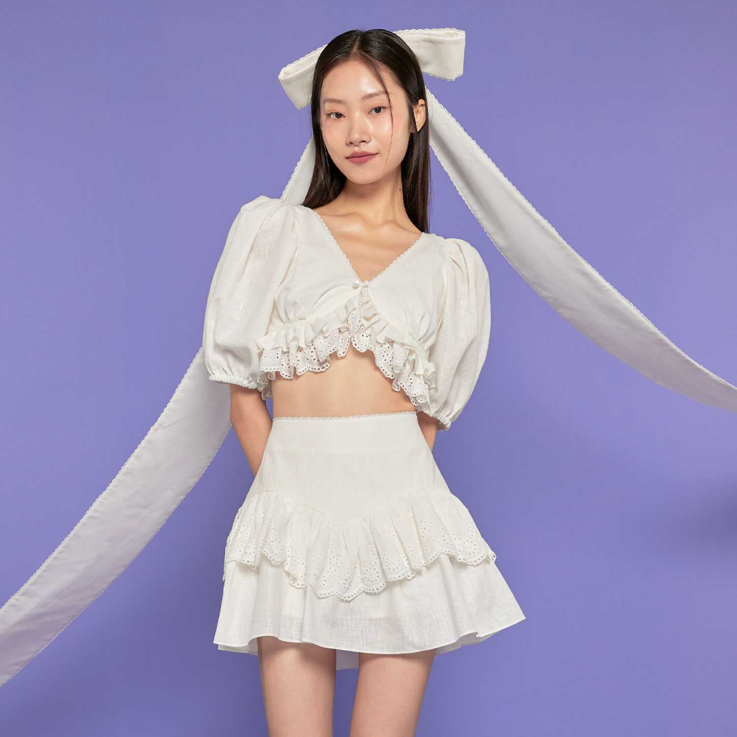 Cupid Mini Skirt (Ecru)