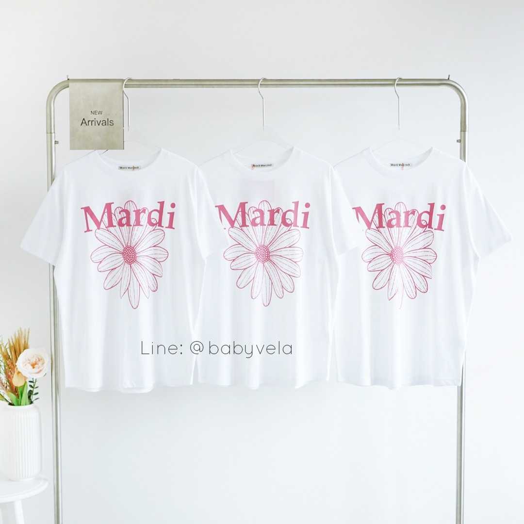 Mardi T-Shirt Flowermardi (White Pink)